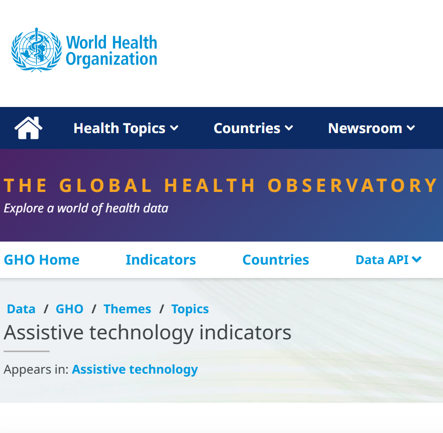 WHA 71.8: progress indicators for access to assistive technology
