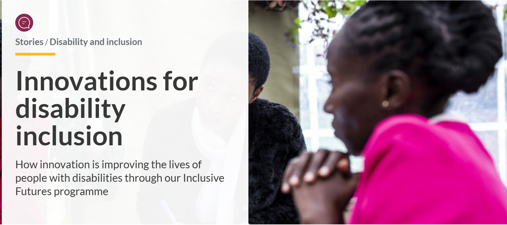 Innovations for disability inclusion
